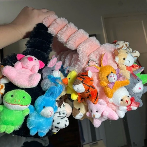 Healing My Inner Child | Stuffed 3D Animal Black Purse HandBag | Plush Toy Bag - Picture 6 of 8